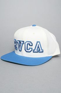 RVCA The College Drop Out Hat in Vintage White Royal Fade  Karmaloop