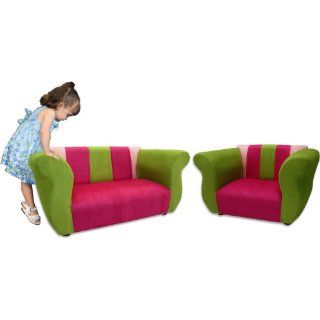 Fantasy Furniture Fancy 2 Piece Microsuede Sofa and Chair Set