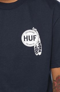 HUF The Native Tee in Navy Concrete Culture