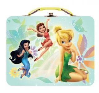 New Tinkerbell Tin Tote Disney Peter Pan Toy Metal Carry All Box Girls