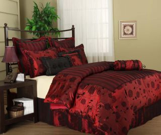 Evangeline 7pc Luxury Comforter Set Bed in A Bag New