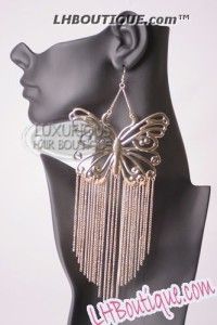  Inspired Basketball Wives Evelyn Lozada Butterfly Earrings Chandelier