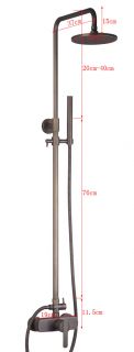  Wall Mounted Rain Shower Faucet Set with Rain Showerhead FG 82