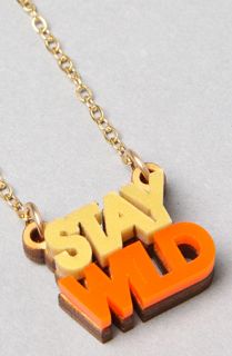 NEIVZ The NEIVZ x Coquette Stay Wild Small Necklace in Gold and Orange