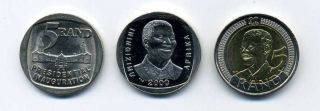 Mandela 1994 R5 2000 Proof and 2008 Birthday Coin Set