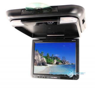  FLIP DOWN MONITOR W/ DVD PLAYER +2YR WRNT OVER HEAD ROOF CEILING BLACK