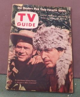 Tv guide April 30, 1955 Fess Parker Davy Crockett