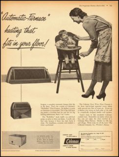 1951 Vintage Ad for Coleman Floor Furnace 032412