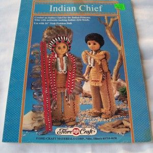 Fibre Craft Indian Chief Crochet Pattern for Use with 16 Male