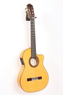 Cordoba 55FCE Thin Body Flamenco Acoustic Electric Guitar, Humicase