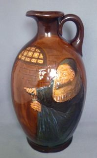 Royal Doulton Kingsware The Alchemist Whisky Whiskey Flask Jug 1904 by