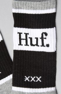 HUF The Can Crew Socks in Black Concrete