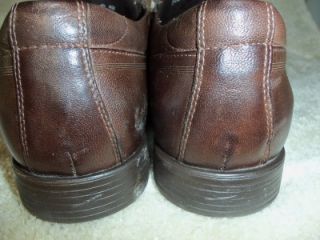 Mens Shoes Ferracini 24H 11 12 Brown Leather Slip Ons Made Brazil