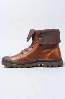 Palladium The Baggy Leather Pampa Boot in Sunrise and Chocolate