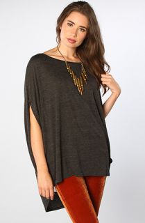 Evil Twin The Outer Limits Mesh Back Circle Tunic in Charcoal Marle