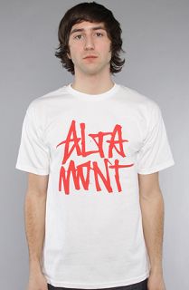 Altamont The Stacked Basic Tee in White Red