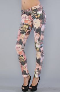 Insight The Beanpole Skinny Art Denim Pant in Watercolour Mix