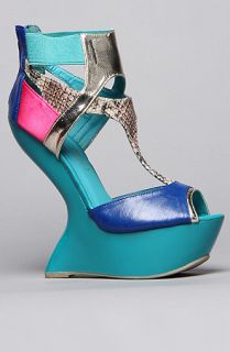 Sole Boutique The Blithe Shoe in Teal and Blue