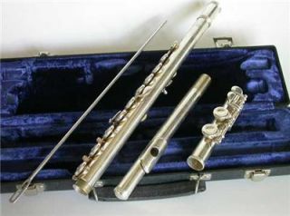 Emerson ELD Flute With Cleaning Rod In Black Case Very Clean, USA