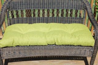 New Tommy Bahama Palm Green Rattan Wicker Cushion Benchseat