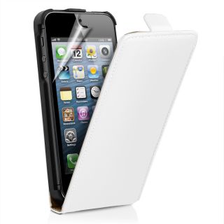 GENUINE REAL LEATHER FLIP CASE For Apple iPhone5 iPhone 5 5G + Screen