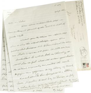 Larry Flynt Autographed Letters Written in Prison 1984 Authentic PSA