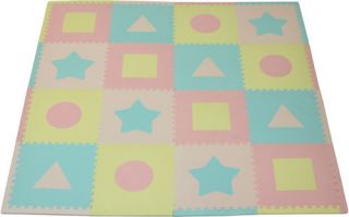 Colored SHAPES Eva Foam Playmat Floor Mat Set by Tadpoles NEW!!