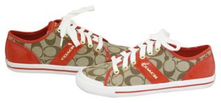 Coach Fillmore Khaki Flame Op Art Sneakers Tennis Shoes 9 5 New