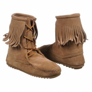 Womens Minnetonka Moccasin Tramper Ankle Hi Boot Taupe Suede Shoes