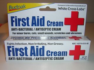 Budpak Anti Bacterial First Aid Cream 1 oz Tube