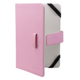 Pink Folio Case w Stand for 8 Tablet Vizio Archos Pandigital