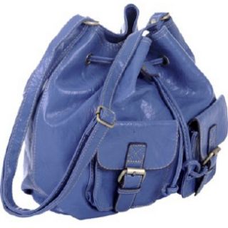 Handbags Mad Style Double Pocket Large Drawstring Blue 