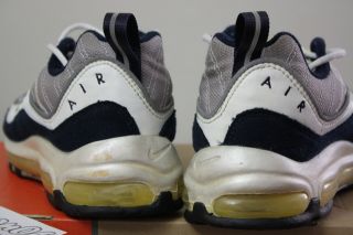 Nike Air Max 98 1998 Vintage White Blue Gray Size 8 Men 95 1 96 OG