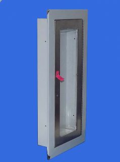 New Larsens 2409 1F Fire Extinguisher Cabinet Clear No Letter SS Flat