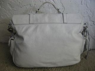 AMAZING STYLE & DETAILS Susan Farber White Genuine Leather Turn