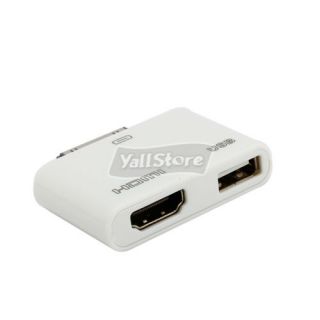 Dock to USB HDMI PC TV Converter Adapter Cable for iPhone iTouch iPad