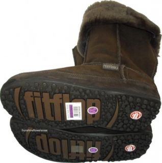 FitFlop Mukluk Tall $250 Brown Sheepskin Shearling Boots US 11 New