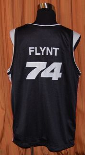 Hustler Flynt 74 Black Basketball Jersey Shirt Mens XL