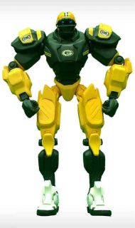  BAY PACKERS TEAM CLEATUS FOX SPORTS ROBOT NFL FOOTBALL ACTION FIGURES
