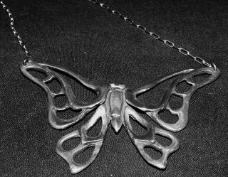  BUTTERFLY NECKLACE Sterling Signed Patrick V Farrow (Mias Brother