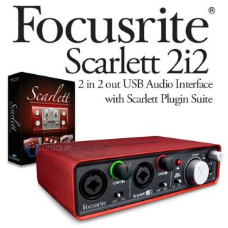 Focusrite Scarlett 2i2 USB Recording Interface w Scarlett Plug In