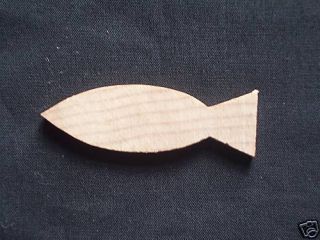  12 Unfinished Wood Fish Craft Supply