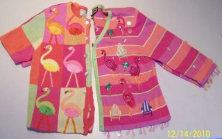  Shipping Berek Susan Bristol Pastel Flamingo Sweaters Small