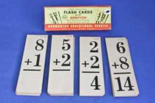 Vintage 1948 Kenworthy Flash Cards Addition Complete Set 100 Vertical