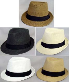 New Wholesale Lot of 5 Pcs Fedora Hats For Adults   Assorted Colors