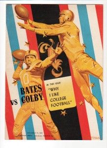  BATES BOBCATS v COLBY MULES FOOTBALL PROGRAM Larry Tisdale cover