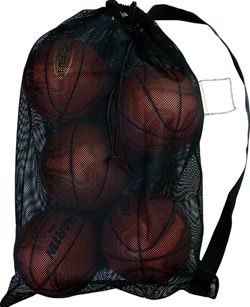   All Purpose Mesh Ball Equipment Bag Basketball Soccer Football White