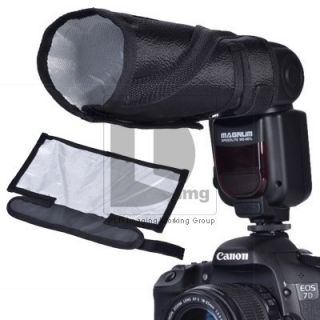 2in1 Mini Foldable Flash Reflector Light Beam Snoot for Camera Canon