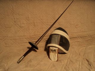 Vintage Fencing Sword(France)& Mask(Santelli,NY)