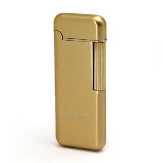 DOLPHIN ultra thin cigarette butane gas flint lighter Gold HY075